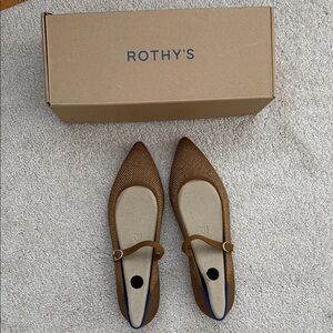 Rothy's Point Mary Jane in Bronze Flats size 9 NEW